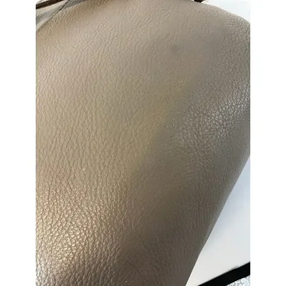 MICHAEL KORS, LARGE TAUPE, GRAY PEBBLED LEATHER SHOULDER BAG - Picture 8 of 16
